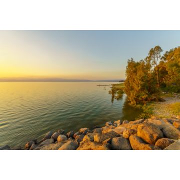 Lais Puzzle - Blick auf den See Genezareth bei Sonnenuntergang, von Ein Gev aus - 2.000 Teile