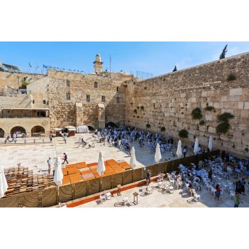 Lais Puzzle - Betende Menschen an der Klagemauer. Sichtbare Teilung in zwei getrennte Bereiche - für Männer und für Frauen. Tempelberg, Jerusalem, Israel - 2.000 Teile