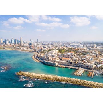 Lais Puzzle - Panoramablick auf den alten Hafen von Jaffa mit der modernen Skyline von Tel Aviv im Hintergrund - 1.000 Teile