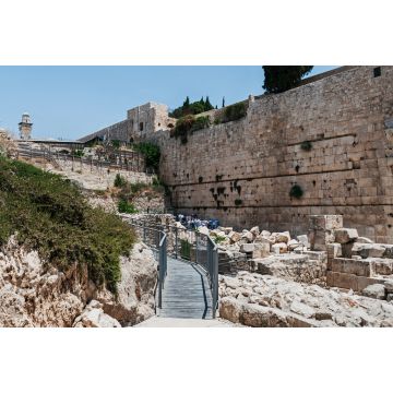Lais Puzzle - Der südliche Teil der Westmauer des Zweiten Tempels zeigt Menschen, die im egalitären Teil inmitten der Trümmer der römischen Zerstörung von Jerusalem beten - 2.000 Teile