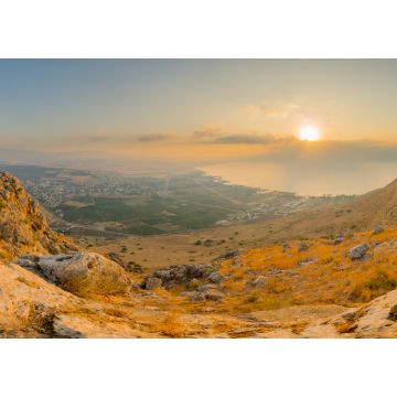 Lais Puzzle - Panoramablick bei Sonnenaufgang auf den See Genezareth vom Arbel aus - 1.000 Teile
