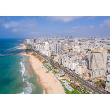 Lais Puzzle - Luftaufnahme der Mittelmeerküste von Bat Yam an einem schönen Tag - 1.000 Teile