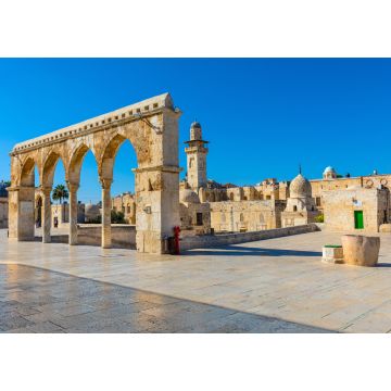 Lais Puzzle - Tempelberg mit Torbögen, die zum Felsendom, zur al-Aqsa-Moschee und zum Minarett Bab al-Silsila in der Altstadt von Jerusalem führen, Israel - 1.000 Teile
