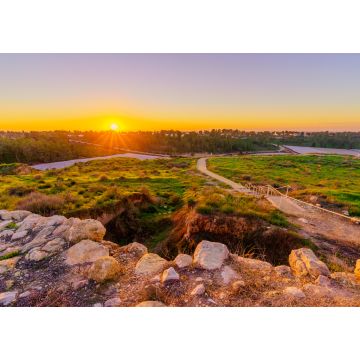 Lais Puzzle - Sonnenuntergang mit Blick auf antike Ruinen und Landschaft in Tel Lachish - 1.000 Teile
