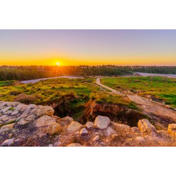 Lais Puzzle - Sonnenuntergang mit Blick auf antike Ruinen und Landschaft in Tel Lachish - 2.000 Teile