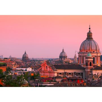 Lais Puzzle - Rom Skyline in der Abenddämmerung mit San Carlo al Corso, Italien - 1.000 Teile