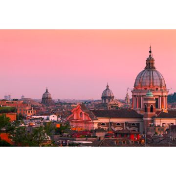 Lais Puzzle - Rom Skyline in der Abenddämmerung mit San Carlo al Corso, Italien - 2.000 Teile