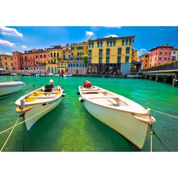 Lais Puzzle - Peschiera del Garda bunte Hafen und Boote Blick - 1.000 Teile