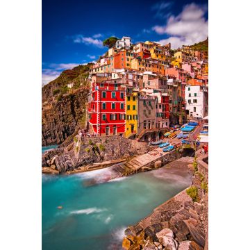 Lais Puzzle - Blick auf die bunten Häuser entlang der Küstenlinie der Cinque Terre in Riomaggiore - 2.000 Teile