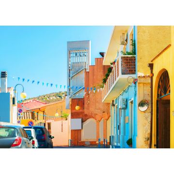Lais Puzzle - Straße mit alten Häusern in Villasimius Cagliary, Provinz Südsardinien - 1.000 Teile