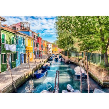 Lais Puzzle - Bunte Häuser entlang des Kanals, Insel Burano, Venedig, Italien - 1.000 Teile