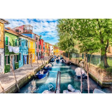 Lais Puzzle - Bunte Häuser entlang des Kanals, Insel Burano, Venedig, Italien - 2.000 Teile