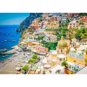 Lais Puzzle - Blick auf Positano Stadt und Strand - berühmter alter italienischer Urlaubsort im Sommer - 1.000 Teile