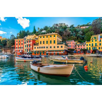 Lais Puzzle - Blick auf den Hafen mit angedockten Booten, Portofino, Ligurien - 2.000 Teile