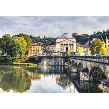 Lais Puzzle - Antike Brücke in Turin und der Fluss Po - 1.000 Teile