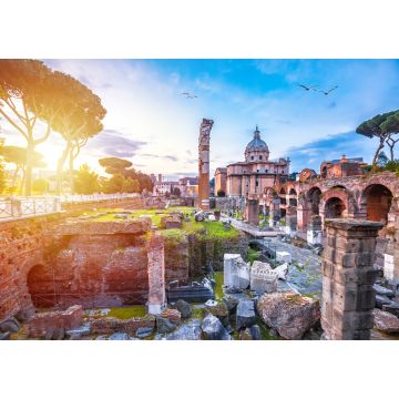 Lais Puzzle - Forum Romanum oder Roman Forum Morgengrauen bunten Blick, ewige Stadt Rom spektakulären antiken Platz Blick - 1.000 Teile