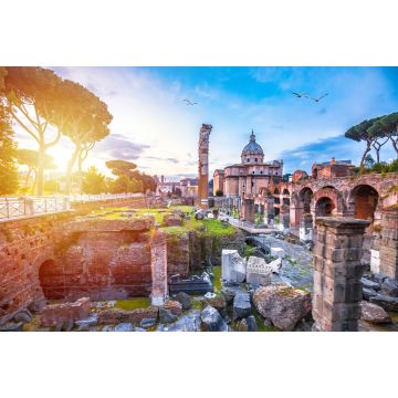 Lais Puzzle - Forum Romanum oder Roman Forum Morgengrauen bunten Blick, ewige Stadt Rom spektakulären antiken Platz Blick - 2.000 Teile