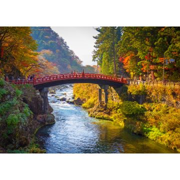 Lais Puzzle - Shinkyo-Brücke im Herbst in Nikko, Tochigi, Japan - 1.000 Teile