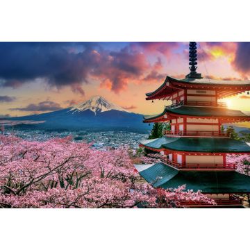 Lais Puzzle - Kirschblüten im Frühling, Chureito-Pagode und Fuji-Berg in Japan - 2.000 Teile