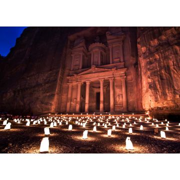 Lais Puzzle - Schatzkammer (Khasneh) in Petra, Jordanien, bei Nacht. Petra bei Nacht im Licht von 1.800 Kerzen - 1.000 Teile
