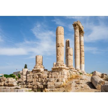 Lais Puzzle - Ruinen des Herkules-Tempels auf dem Gipfel des Berges der Zitadelle von Amman mit Blick auf die antike Stadt im Nahen Osten - 1.000 Teile
