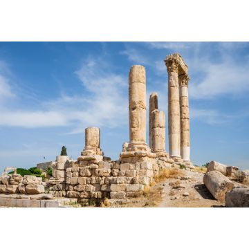 Lais Puzzle - Ruinen des Herkules-Tempels auf dem Gipfel des Berges der Zitadelle von Amman mit Blick auf die antike Stadt im Nahen Osten - 2.000 Teile