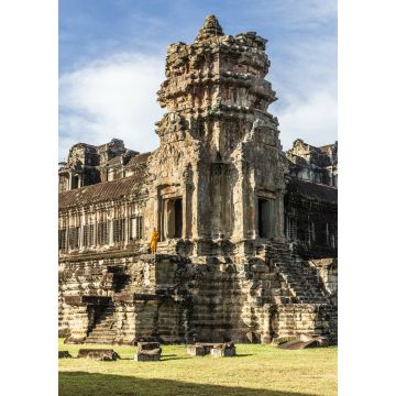 Lais Puzzle - Junger buddhistischer Mönch vor einem Tempel in Angkor Wat, Siem Reap, Kambodscha - 1.000 Teile