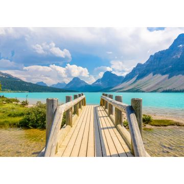 Lais Puzzle - Majestätischer Bergsee und kleine Holzbrücke in Kanada - 1.000 Teile