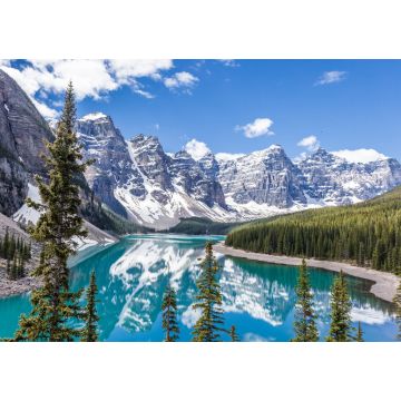 Lais Puzzle - Moränensee im Banff National Park, Kanadische Rockies, Kanada. Sonniger Sommertag mit strahlend blauem Himmel - 1.000 Teile