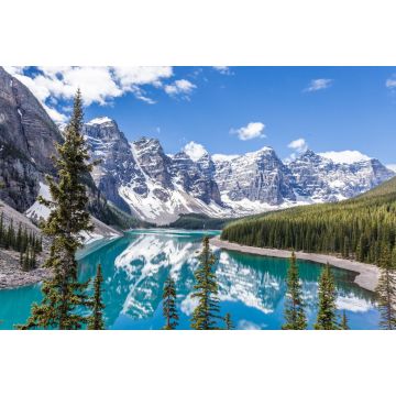 Lais Puzzle - Moränensee im Banff National Park, Kanadische Rockies, Kanada. Sonniger Sommertag mit strahlend blauem Himmel - 2.000 Teile