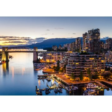Lais Puzzle - Downtown Vancouver und English Bay in der Abenddämmerung. Britisch-Kolumbien, Kanada - 1.000 Teile