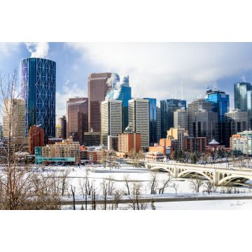 Lais Puzzle - Blick auf die Skyline von Calgary an einem kalten Wintermorgen - 2.000 Teile