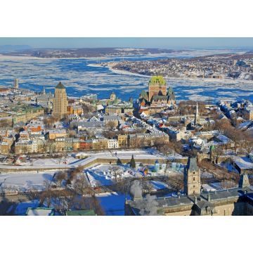Lais Puzzle - Quebec Lower City, St. Lawrence River im Winter, Quebec, Kanada. Der historische Bezirk von Québec City gehört zum UNESCO-Weltkulturerbe - 1.000 Teile