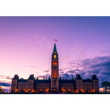 Lais Puzzle - Kanadisches Parlamentsgebäude und Hundertjahrfeier-Brunnen in Ottawa während der blauen Stunde - 100, 200, 500, 1.000 & 2.000 Teile