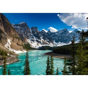 Lais Puzzle - Türkisfarbenes Wasser des Moraine Lake bei Sonnenuntergang - 1.000 Teile