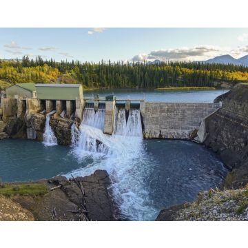 Lais Puzzle - Horseshoe Falls Damm am Bow River, Rocky Mountains Vorgebirge westlich von Calgary. Das massive Betonbauwerk war die erste größere Wasserkraftanlage in Alberta, Kanada - 40, 100, 200, 500, 1.000 & 2.000 Teile