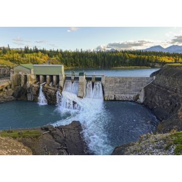 Lais Puzzle - Horseshoe Falls Damm am Bow River, Rocky Mountains Vorgebirge westlich von Calgary. Das massive Betonbauwerk war die erste größere Wasserkraftanlage in Alberta, Kanada - 1.000 Teile