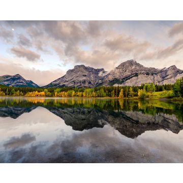Lais Puzzle - Kanadische Rocky Mountains mit Mondspiegelung auf dem Wedge Lake am Morgen in Kananaskis Country - 40, 100, 200, 500, 1.000 & 2.000 Teile