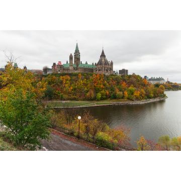 Lais Puzzle - Parlamentshügel (Ottawa, Ontario, Kanada). Wunderschöne Weitwinkelaufnahme während der Herbstsaison. Staatsland am Südufer des Ottawa River - 2.000 Teile