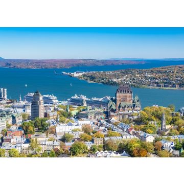 Lais Puzzle - Quebec City, Panorama der Stadt, mit dem Chateau Frontenac und dem Fluss Saint-Laurent - 500, 1.000 & 2.000 Teile