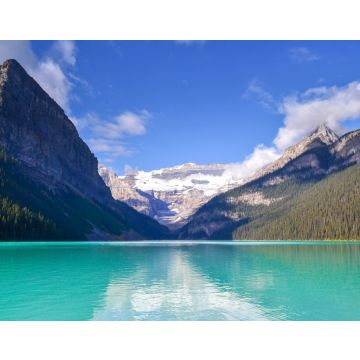 Lais Puzzle - schöner sonniger Tag am Lake Louise, gletschergespeistes hellblaues und türkisfarbenes Wasser, Berggipfel, Gletscher und keine Menschen. Ikonische Landschaft der kanadischen Rockies. Wildnis, Banff National Park - 40, 100, 200, 500, 1.000...