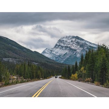 Lais Puzzle - Roadtrip mit Rocky Mountains im Herbstwald bei trübem Wetter im Banff National Park - 40, 100, 200, 500, 1.000 & 2.000 Teile