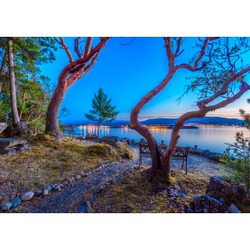 Lais Puzzle - Ruhiger Sonnenuntergang und Abendbeleuchtung der schönen Stadt Nanaimo am Pazifik in Vancouver, Kanada - 1.000 Teile