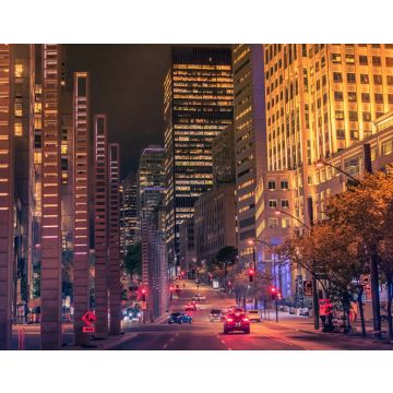 Lais Puzzle - Nächtliche Gebäude mit Lichtern und Autos bei Nacht in Montreal - 40, 100, 200, 500, 1.000 & 2.000 Teile