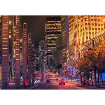 Lais Puzzle - Nächtliche Gebäude mit Lichtern und Autos bei Nacht in Montreal - 1.000 Teile