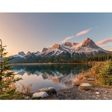 Lais Puzzle - Sonnenaufgang am Mount Rundle mit farbenfroher Himmelsreflektion am Rundle Forebay Reservoir im Herbst in Canmore - 40, 100, 200, 500, 1.000 & 2.000 Teile