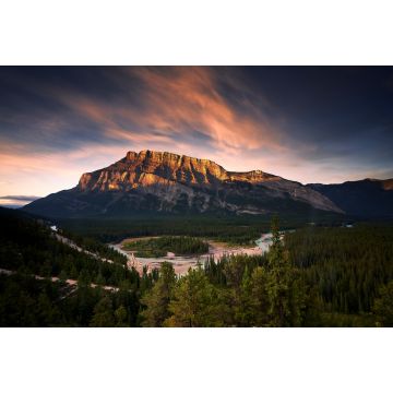 Lais Puzzle - Sonnenaufgang Der Bow River und Mount Rundle bei den Hoodoos - 2.000 Teile