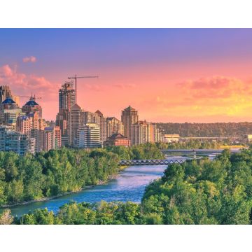 Lais Puzzle - Farbenfroher Sonnenuntergang über Calgary - 40, 100, 200, 500, 1.000 & 2.000 Teile