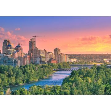 Lais Puzzle - Farbenfroher Sonnenuntergang über Calgary - 1.000 Teile