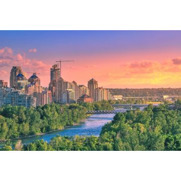 Lais Puzzle - Farbenfroher Sonnenuntergang über Calgary - 2.000 Teile